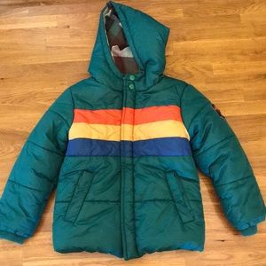Boys Ploson Winter Coat. Hooded with pockets.